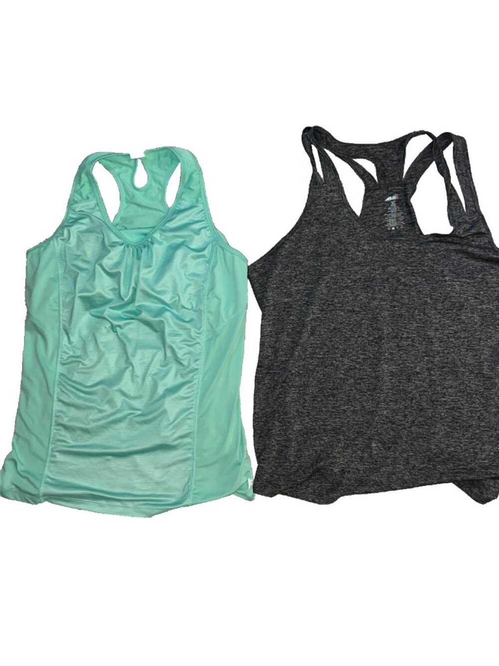 Avia Danskin Now women's lot of 2 Athletic Tank Tops Plus Size XXL Gray Mint